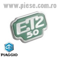 Sigla scris "ET2" originala Vespa ET2 2T AC 50cc - culoare: verde